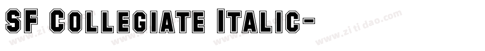 SF Collegiate Italic字体转换